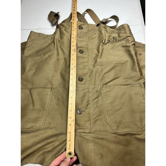 Vintage US Navy Department Overalls Green Mens Size Large - Picture 6 of 9